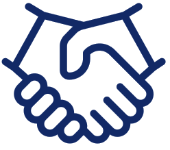 Stylized picture of shaking hands