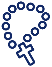 Stylized picture of rosary beads
